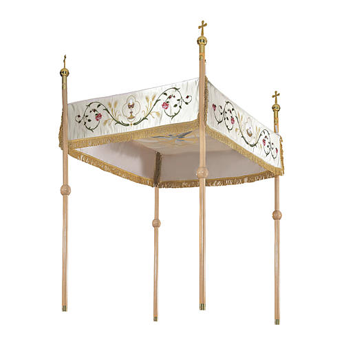Processional canopy 160x250 with IHS, flowers and ears of wheat 1