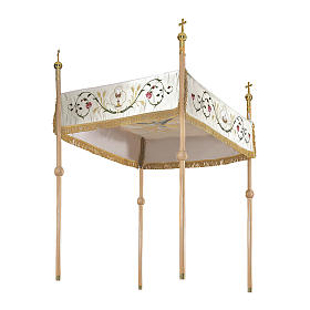 Accessori vari: Baldacchino per processione 160x250 IHS fiori e spighe