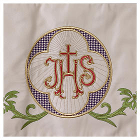 Processional canopy 130x160 with IHS, flowers and grapes s4