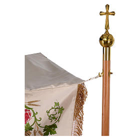 Processional canopy 130x160 with IHS, flowers and grapes s8