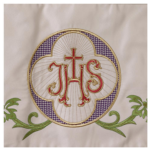 Processional canopy 130x160 with IHS, flowers and grapes 4