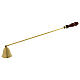 Candle extinguisher in golden brass with wooden handle s1