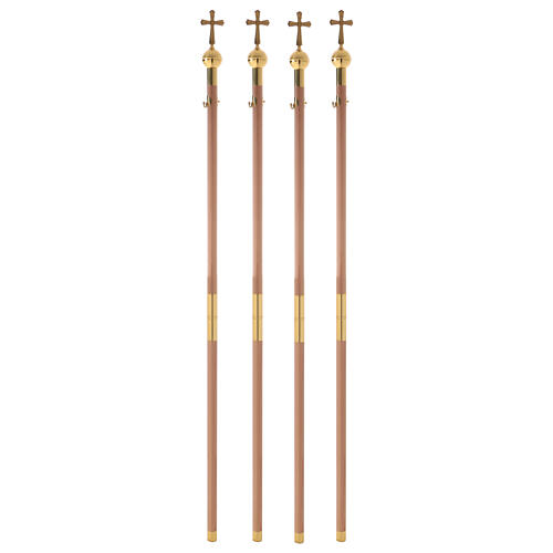 Baldachingestänge Holz und Metall (4St.) 1