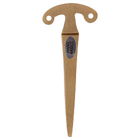 Accessory for piercing candles in golden brass 11 cm s3