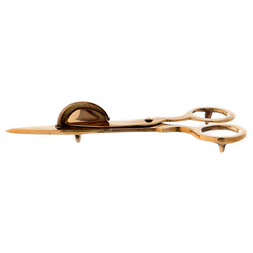 Candle scissors in antique golden brass  2