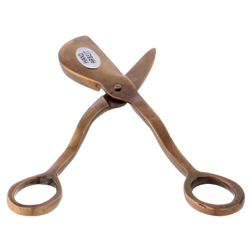 Antique gilded brass candle scissors 3