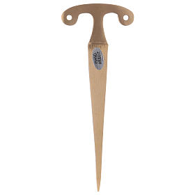 Accessory for piercing candles in golden brass 17 cm s3