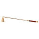 Candle snuffer gold plated brass with wood handle 13 3/4 in s1