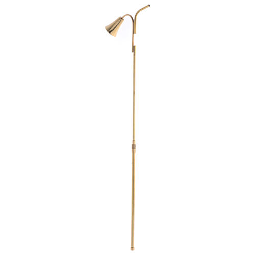 Extendible candle extinguisher in glossy golden brass 4