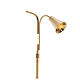 Extendible candle extinguisher in glossy golden brass s2