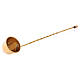 Gold plated brass candle snuffer 10 1/2 in s2
