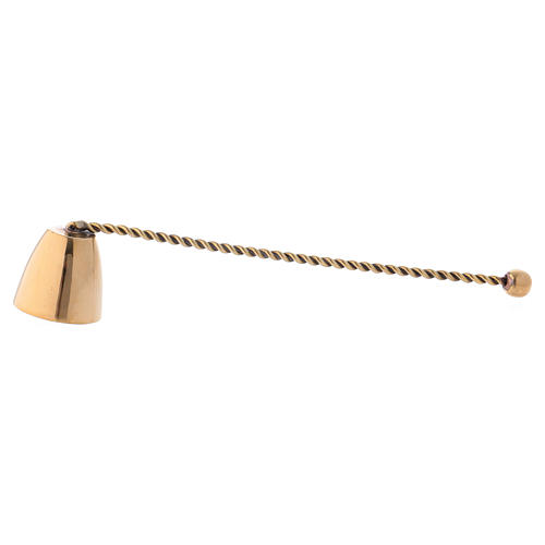 Candle extinguisher in golden brass 20 cm 1