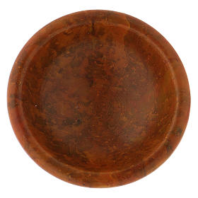 Amber-colour Incense bowl diam. 8 cm