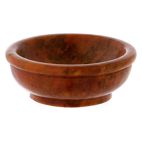 Amber-colored incense bowl diam. 3 in 1