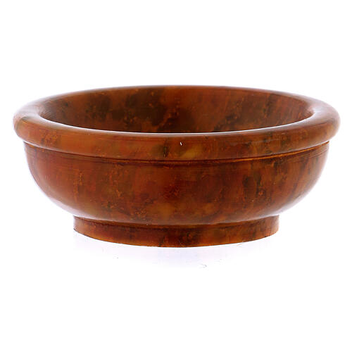 Amber-colored incense bowl diam. 3 in 3