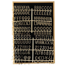 Anzeigetafel, mit Buchstaben und Nummern, 45x30cm