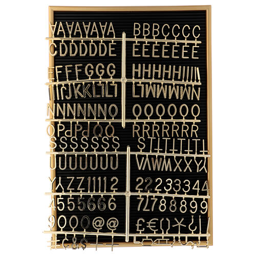 Anzeigetafel, mit Buchstaben und Nummern, 45x30cm 2