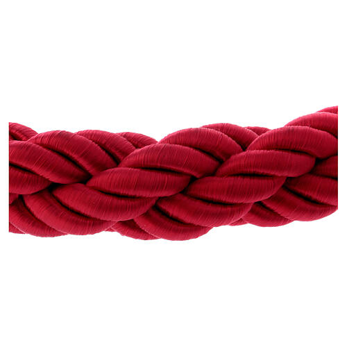 Burgundy triple twisted rope with hooks, 150 cm, for rope stand AV000102 4