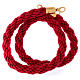 Burgundy triple twisted rope with hooks, 150 cm, for rope stand AV000102 s1