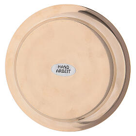 Gold plated brass tray 4 in of diameter s3