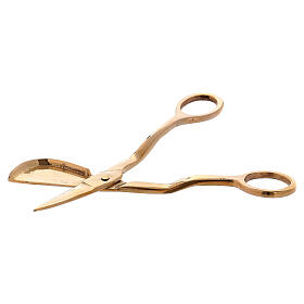 Candle scissors in gold plated polished brass
