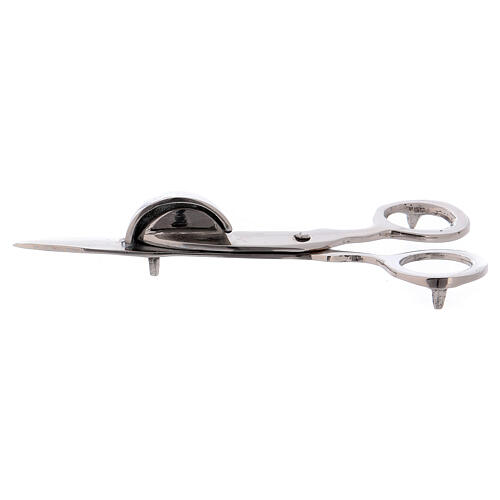 Nickel plated brass candle scissors 1