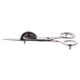 Candle scissors in nickel-plated brass 6 in