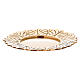 Gold plated brass plate leaf-shaped decoration diam. 4 in s1