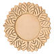 Gold plated brass plate leaf-shaped decoration diam. 4 in s2