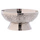 Silver-plated brass incense bowl with decorations s2