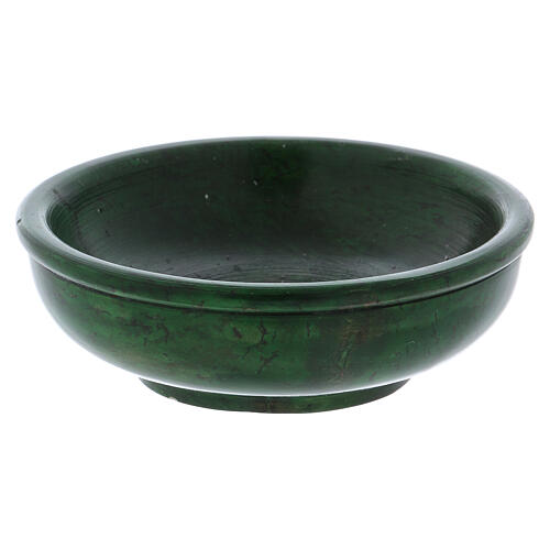 Green soapstone incense bowl 10 cm 2