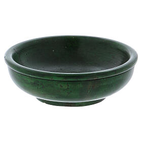 Incense bowl in green soapstone 4 in