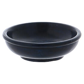 Blue soapstone incense bowl 10 cm