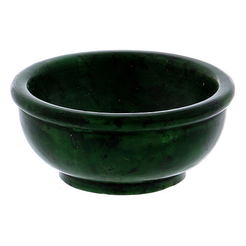Green soapstone incense bowl 6.5 cm 2