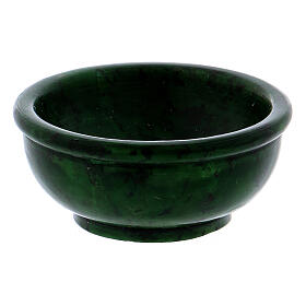 Incense bowl in green soapstone 2 1/2 in