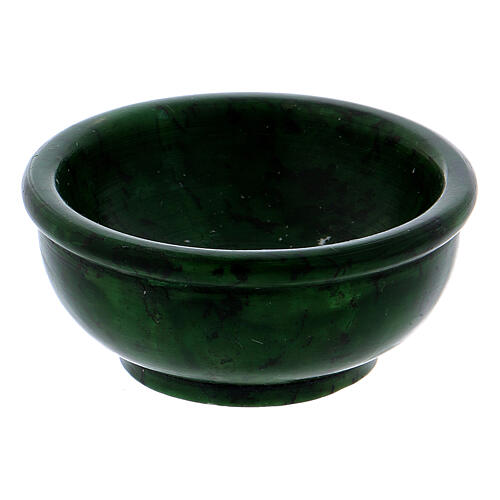 Incense bowl in green soapstone 2 1/2 in 1