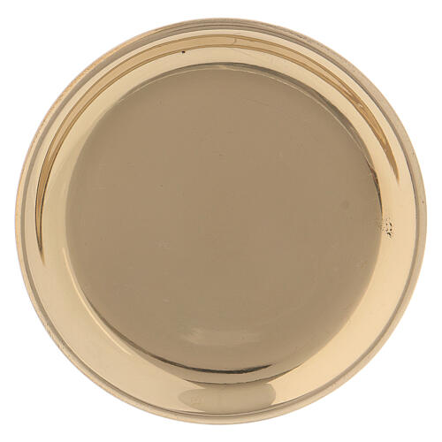 Gold plated brass round plate 4 in 1