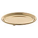 Gold plated brass round plate 4 in s2