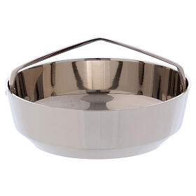 Incense bowl with handle in silver-plated brass 3.9 inches
