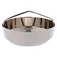 Incense bowl with handle in silver-plated brass 3.9 inches s1