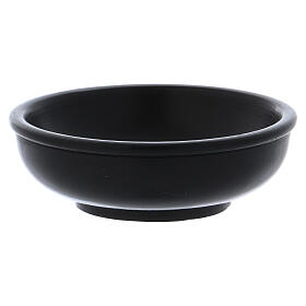 Incense bowl in black soapstone 10 cm