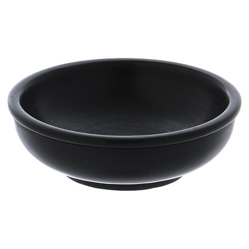 Incense bowl in black soapstone 10 cm 1