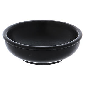 Incense bowl in black soapstone 4 in