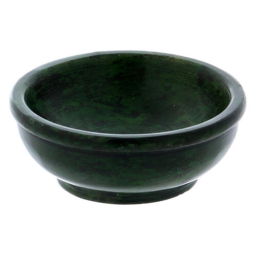 Incense bowl in green soapstone 3 in 1