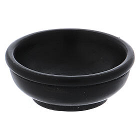 Incense bowl in black soapstone 8 cm