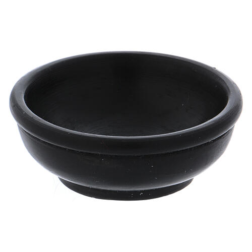 Incense bowl in black soapstone 8 cm 1
