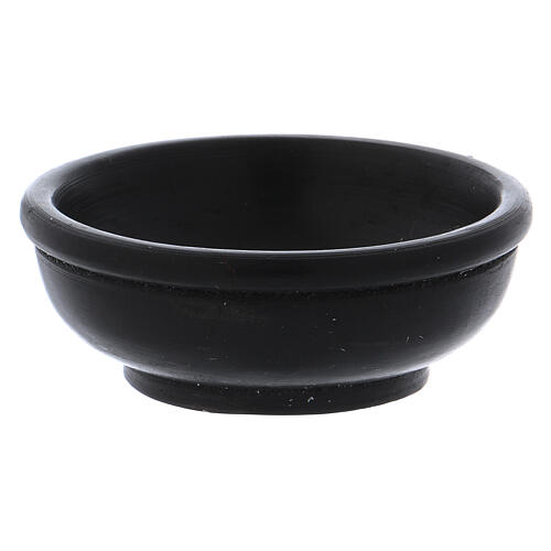 Incense bowl in black soapstone 8 cm 2