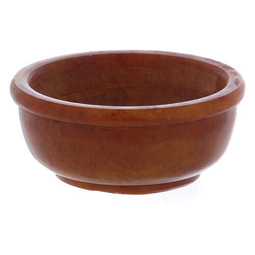 Incense bowl in amber soapstone 6.5 cm 1