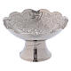 Silver-plated incense bowl with floral decorations 8 cm s1