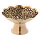 Gold-plated incense bowl with floral decorations 8 cm s1
